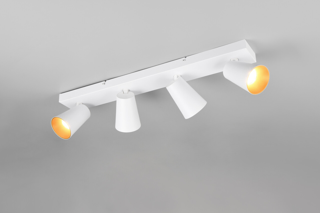 Plafoniera Sharp, TRIO, 64x8.5x16 cm, 10W, 4x GU10, metal, alb mat - imagine 7